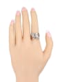 thumb Fashion White Crystals Plating Alloy Ring 1