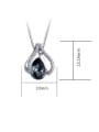 thumb 925 Sterling Silver With Crystal  Classic Water Drop Necklaces 3