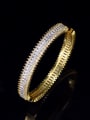 thumb Gold Plated Micro Pave Zircons Fashion Copper Bangle 3