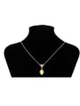 thumb Copper Alloy White Gold Plated Fashion Water Drop Artificial Crystal Necklace 1