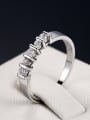 thumb Simple White Gold Plated Women Copper Ring 2
