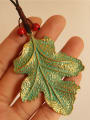 thumb Green Leaf Shaped Bead Necklace 3