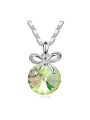 thumb Simple Little Bowknot Cubic austrian Crystal Alloy Necklace 0