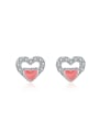 thumb Color Glue Zircons Creative Stud Earrings 0