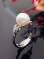 thumb Fashion Freshwater Pearl Zircon Ring 2