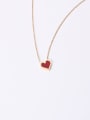 thumb Titanium With Gold Plated Simplistic Heart Necklaces 0