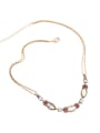 thumb Gold Plated Simple Style Long Sweater Necklace 3