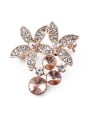 thumb 2017 new new Flower-shaped Crystals Brooch 3