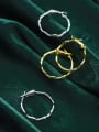 thumb 925 Sterling Silver With Gold Plated Simplistic Round Hoop Earrings 3