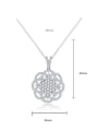 thumb Copper With Platinum Plated Delicate Flower Necklaces 3