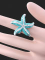 thumb Personalized Exaggerated Starfish Alloy Ring 1