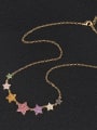 thumb Copper With  Rhinestone Trendy Star Beaded Necklaces 0
