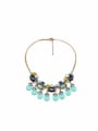 thumb Color Artificial Stones Alloy Necklace 0