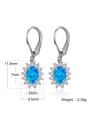 thumb 5*7MM Blue Opal White Opal Hook Earrings 1