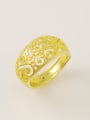 thumb Personality 24K Gold Plated Hollow Flower Shaped Ring 0