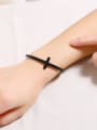 thumb Stainless Steel With Gun Plated Simplistic Cross Bracelets 1