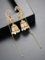 thumb Copper With Gold Plated Fashion Statement Party Chandelier Earrings 2