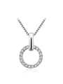 thumb 18K White Gold 925 Sterling Silver AAA zircon Necklace 0