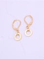 thumb Titanium With Gold Plated Personality Round Hoop Earrings 1