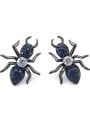 thumb Copper With Gun Plated Personality Animal  ant Cluster Earrings 1