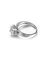 thumb Luxury Fashion Flower Shape Ring with Zircons 1