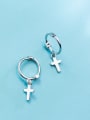 thumb 925 Sterling Silver With Cross Earrings 3