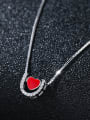 thumb 925 Sterling Silver With Platinum Plated Simplistic U-Shaped Love Necklaces 1