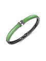 thumb Green Black Gun Plated H Shaped Bangle 0