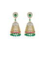 thumb Copper With Gold Plated Ethnic Color Wind Chimes Chandelier Earrings 0