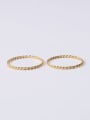 thumb Titanium With Gold Plated Simplistic  Twist Round Band Rings 4