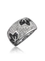 thumb Women Exquisite Platinum Plated Leaf Shaped Zircon Ring 0