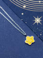 thumb 925 Sterling Silver With Silver Plated Cute Smiley Star Necklaces 0