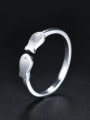 thumb Simple Double Tiny Fish 925 Sterling Silver Opening Ring 1