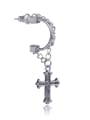 thumb Stainless Steel With Silver Plated Trendy Cross Clip On Earrings 0