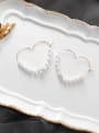 thumb Alloy With Gold Plated Cute Heart Hoop Earrings 2