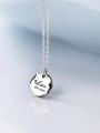thumb 925 Sterling Silver With Platinum Plated Classic Geometric Monogram & Name Necklaces 1
