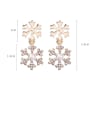 thumb Alloy With Imitation Gold Plated Simplistic Snowflake  Drop Earrings 2