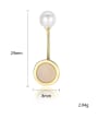 thumb 925 Sterling Silver With Gold Plated Simplistic Round Drop Earrings 4