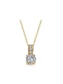 thumb 18K Gold Plated Geometric Shaped Zircon Necklace 0