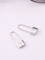 thumb Titanium With Gold Plated Simplistic Pin Clip On Earrings 2