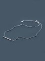 thumb S925 Silver Slot Type Simple Necklace 2