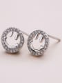 thumb 925 Silver Smiling Face stud Earring 2