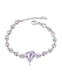 thumb Fashion Cubic Heart austrian Crystals Alloy Bracelet 0
