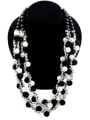 thumb Ethnic style Exaggerated Double Layers Pompon Imitation Pearls Necklace 2