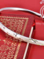 thumb Bohemia style 999 Silver Star Patterns-etched Opening Bangle 1