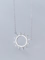 thumb 925 Sterling Silver With Gold Plated Simplistic  Sun Necklaces 3