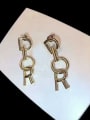 thumb Western Style Rose Gold Plated Women Drop Earrings 0