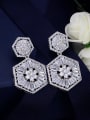 thumb Micro Pave Zircon Drop Cluster earring 1