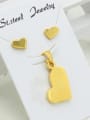thumb Heart Gold Plated Two Pieces Set 0