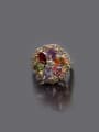 thumb Gold Plated Colorful Zircons Statement Ring 0